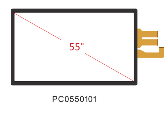 55 インチは UVC 容量性多タッチ画面 Lcd のパネルを、プラグ アンド プレイ写し出しました