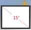 15インチのキオスクおよびスマートな家のためのG+Gによって写し出される容量性タッチ画面