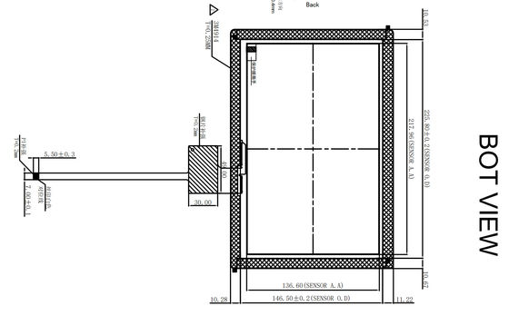 POS G+G 10.1インチ 投影式容量タッチパネル